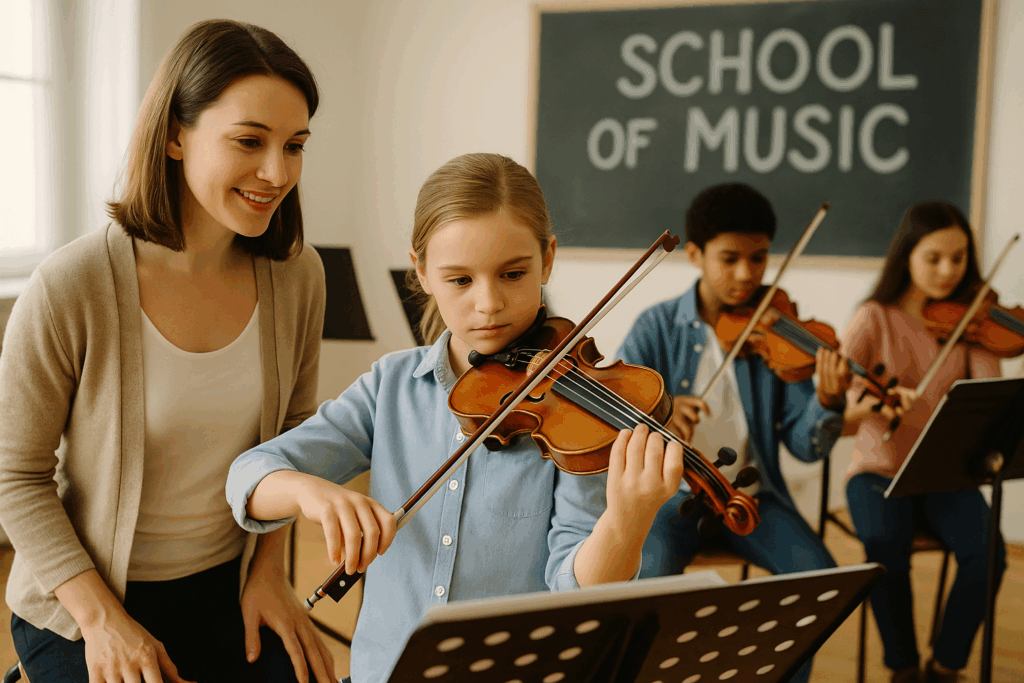 lezioni di violino in aula